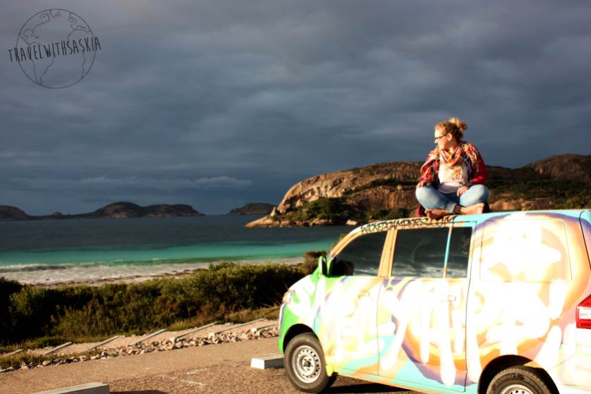 Me and the van at Lucky Bay